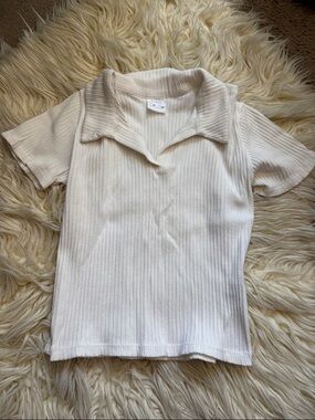 Zara kids girls ribbed polo top